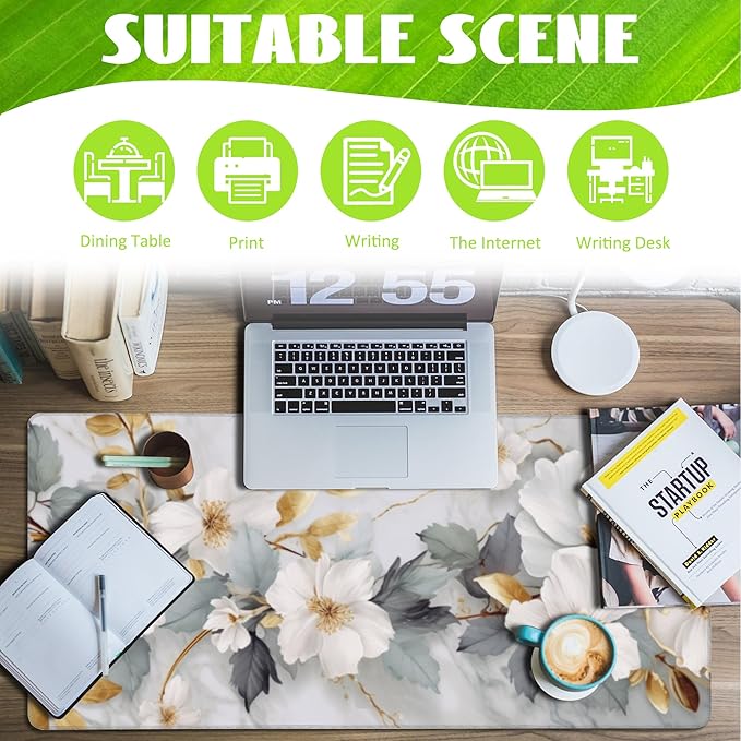 Eflxamz Desk Mat, Extended Big Computer Keyboard Mouse Pad - Image 3