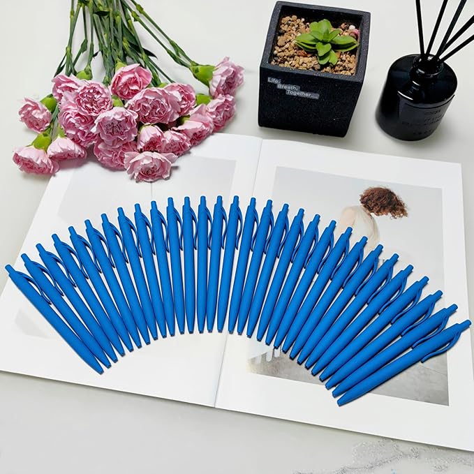Aozora Pens Bulk 30 Pack Blue Click Pen No Bleed Wholesale Retractable - Image 4