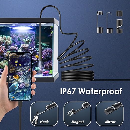 Endoscope Camera with Light, 1920P HD Borescope Camera with 8 Adjustable LED - Image 6