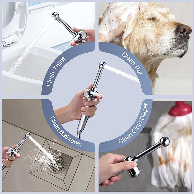SonTiy Handheld Bidet Sprayer for Toilet, Adjustable Water Pressure Control - Image 6