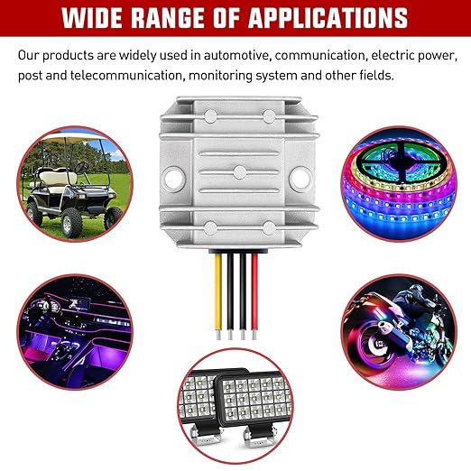 Nilight 24V to 12V Voltage Converter 120W 10A Regulator Step Down to 12VDC - Image 8