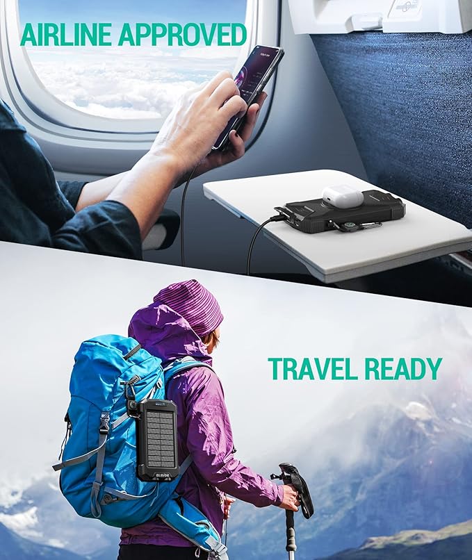 BLAVOR Solar Power Bank 10, Portable Wireless Charger, 20W Fast Charging - Image 8