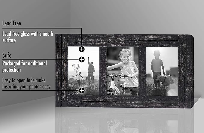 Americanflat Hinged 4x6 Triple Picture Frame - Image 4