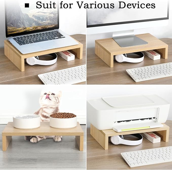 TEAMIX Wood Monitor Stand Riser - Image 3