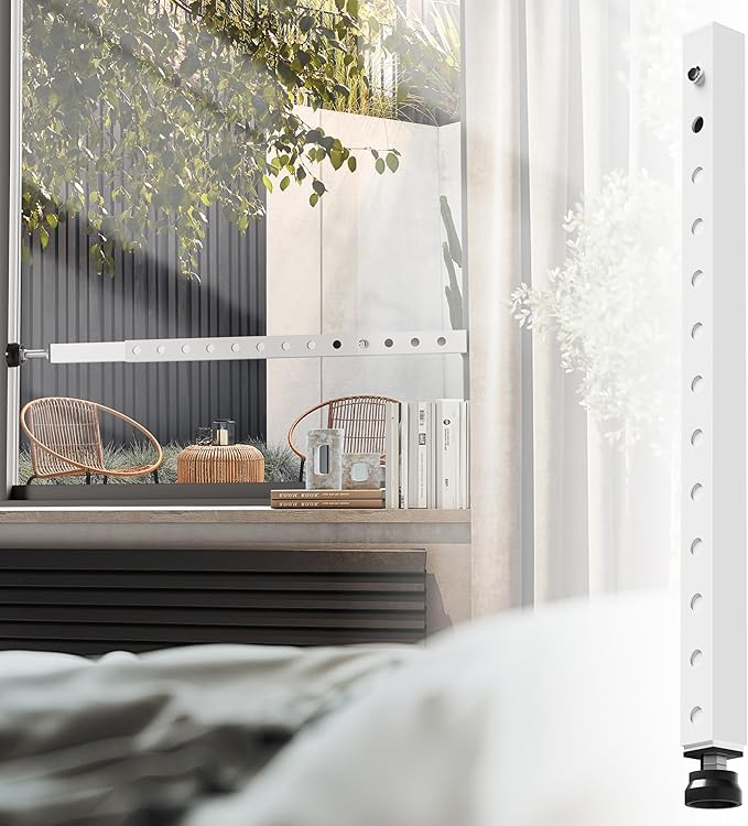 WooFog Adjustable Window Security Bars Vertical, Heavy Duty Sliding Patio Glass by WooFog
