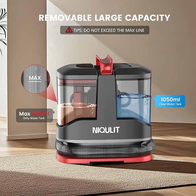 Portable Handheld Upholstery Spot Cleaner Machine, 15Kpa Deep Carpet Cleaner - Image 4