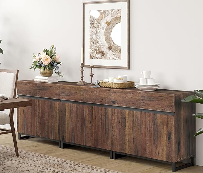Wampat Modern TV Stand for 100 inch TVs, 3 in 1 Entertainment Center Console - Image 6