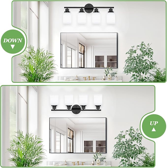 Guliaofo 4-Light Bathroom Light Fixtures, Modern Kitchen Light Fixtures Wall - Image 5