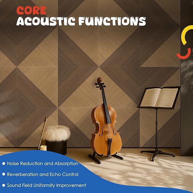 EVENRISING Acoustic Panels 6 Pack, Soundproof Wall Panels 23.6 x 23.6 Inches - Image 3