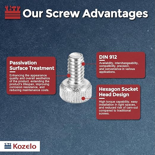 Kozelo 100pcs Socket Head Cap Screws - Image 3