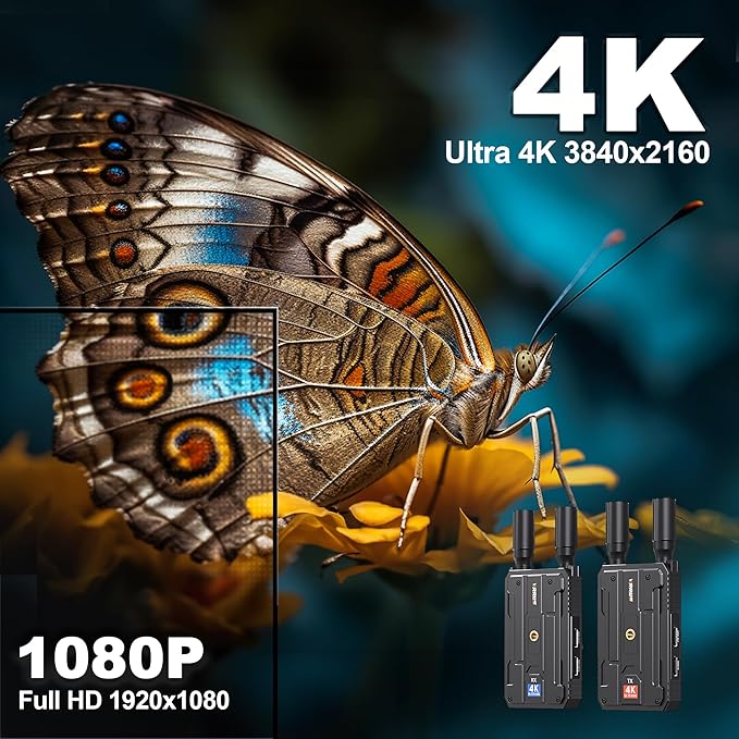 Wireless HDMI Transmitter and Receiver, Plug&Play 1300FT Los Range 4K Wireless - Image 4