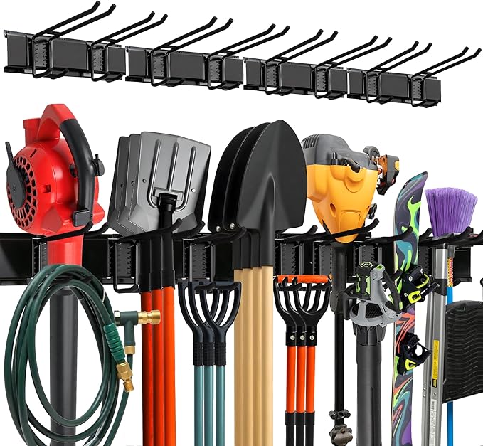 TIDYME Garage Wall Organizer | 64" Heavy-Duty Tool Storage Rack | Adjustable by Tidyme