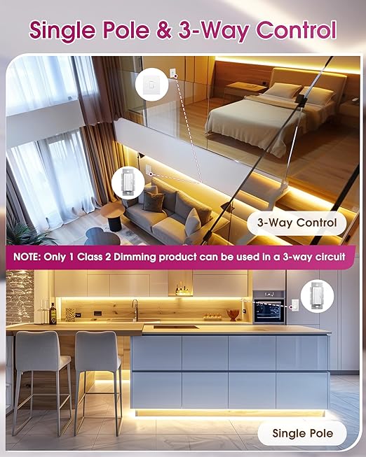 Dimmer Light Switch & 12V 120W Dimmable LED Driver 2 in 1, UL Listed Class 2 - Image 2