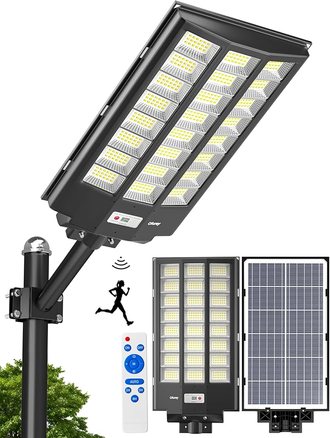 Ofuray Of-8800W Solar Street Lights Outdoor, 6500k Solar Security Flood Parking by Ofuray