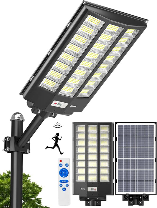 Ofuray Of-8800W Solar Street Lights Outdoor, 6500k Solar Security Flood Parking by Ofuray