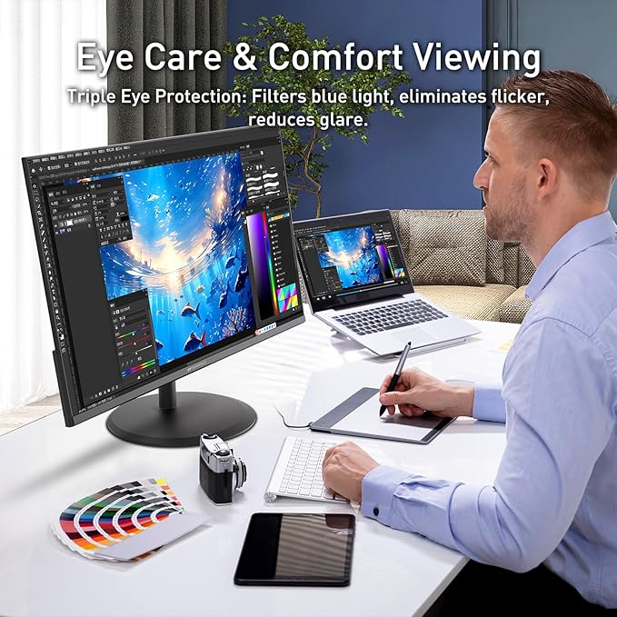 SANSUI 22 Inch 120Hz Monitor, FHD Computer Monitor 4000:1 Contrast Ratio - Image 5
