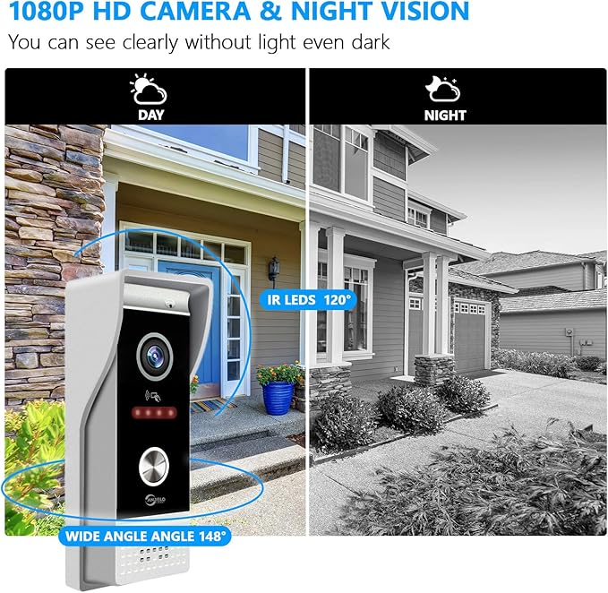 Wired Smart Video Apartments Intercom System, 10 Inch Monitors - Image 5