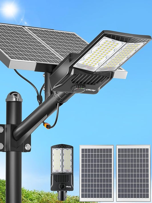Ofuray OL-11000W Solar Street Lights Outdoor, Parking Lot Lights Commercial by Ofuray