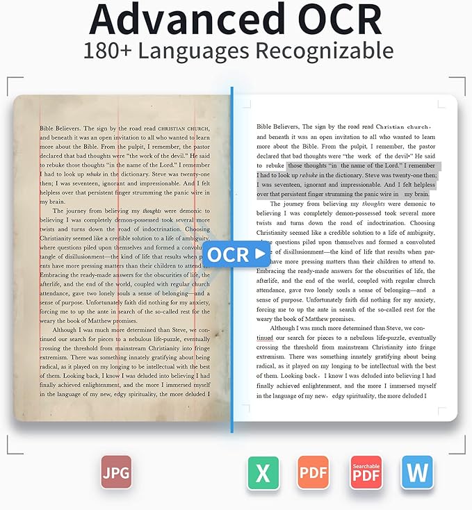 CZUR Shine Ultra Smart Portable Document Scanner, Thin Book Scanner - Image 3