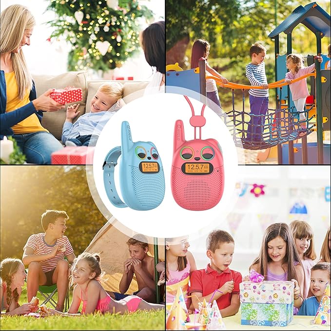 Qniglo Walkie Talkies for Kids Rechargeable 4 Pack, Kids Toys for 3-14 Year Old - Image 6