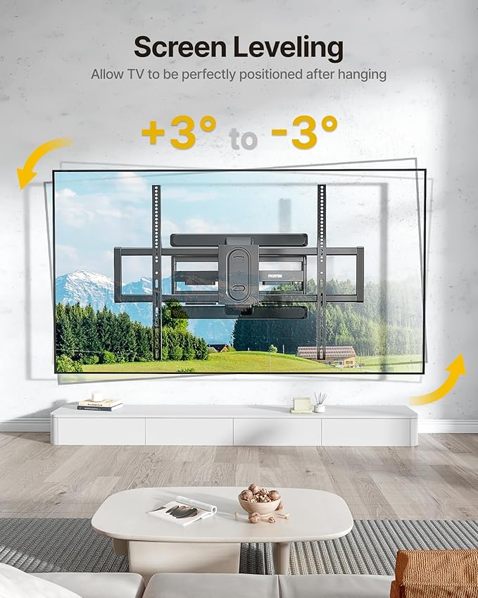 monTEK Heavy Duty Full Motion TV Wall Mount - Image 9