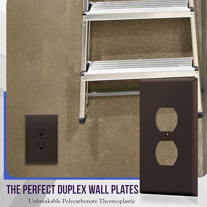 ENERLITES Duplex Receptacle Outlet Wall Plate, Jumbo Electrical Outlet Covers - Image 3