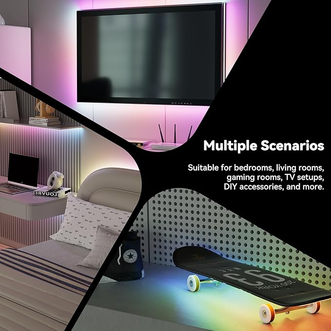 MIWISE 5V USB COB LED Strip Lights, RGB Smart IC LED Strip - Image 7