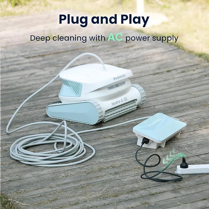 Hydro 4SE Robotic Pool Cleaner, S-Shaped Path/Auto Wall/Waterline Cleaning - Image 4