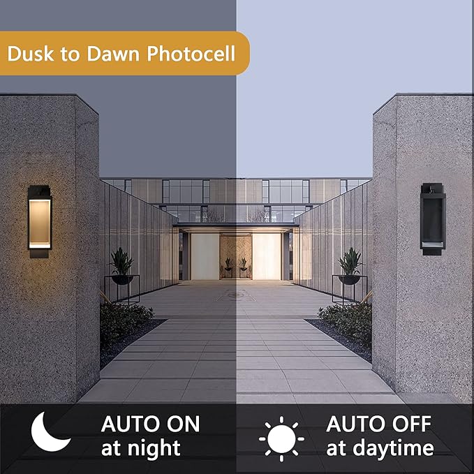 Modern Outdoor Light Fixtures Dusk to Dawn Outdoor Lighting, Porch Light - Image 2