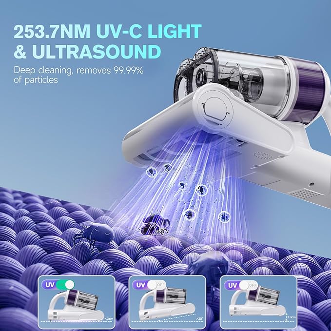 Mxnsewr Mattress Vacuum Cleaner, Ultrasonic Bed Vacuum Cleaner - Image 5