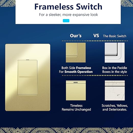 LIDER Minimalist Design Matte Finish Lighted Decorator Switch - Image 5