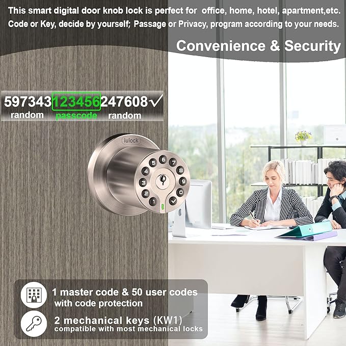 iulock Waterproof Electronic Door Knob - Image 3