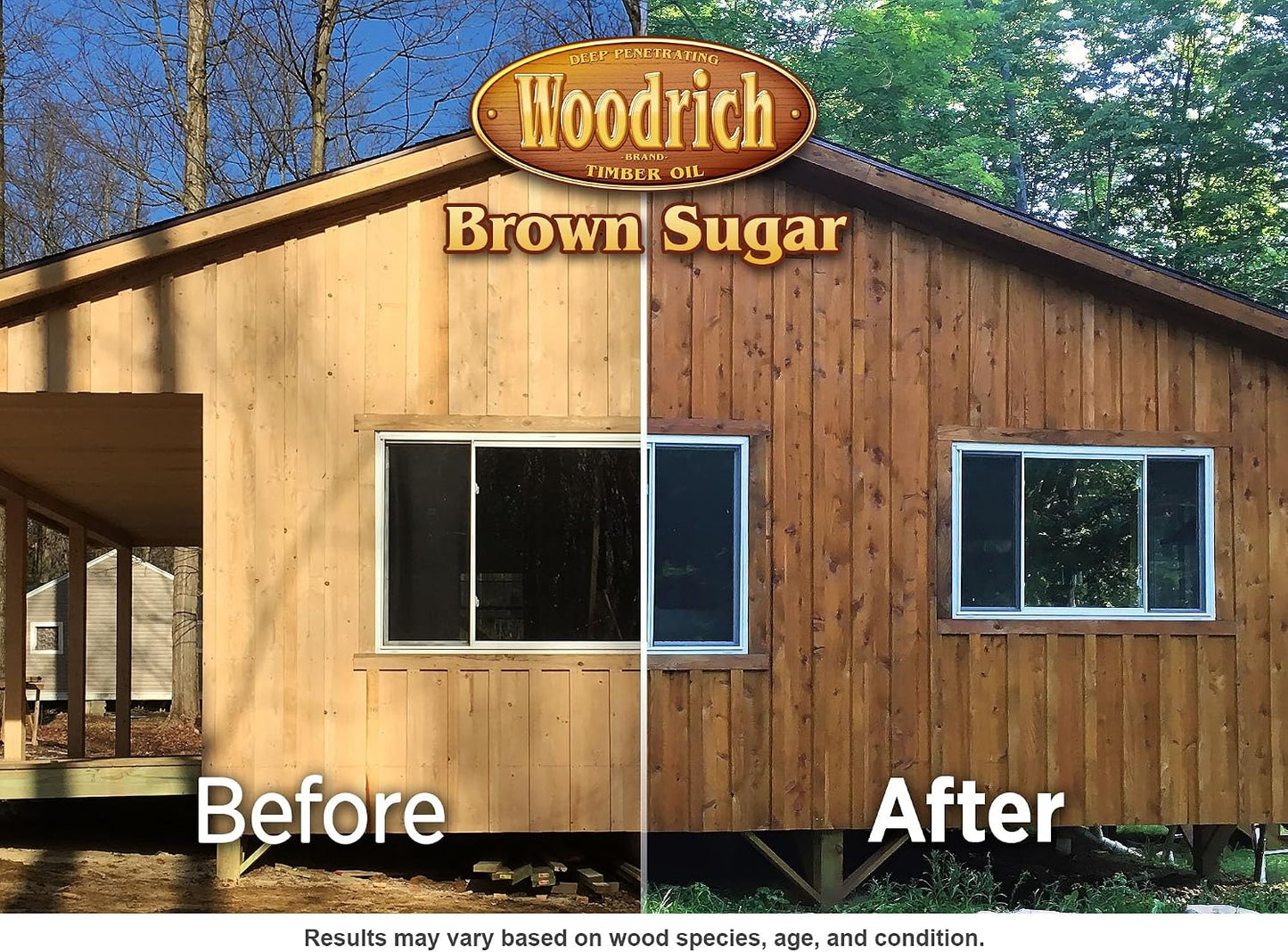 Timber Oil Deep Penetrating Stain for Wood Decks, Fences, Siding, and Log Cabins - 5 Gallons, Brown Sugar (Covers 750 sq. ft.)