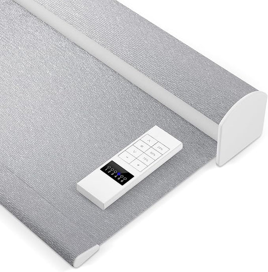 Zshine Motorized Blackout Window Blinds Customize Width Remote Control Wireless by ZSHINEHome