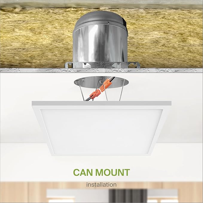 ASD LED 12" Square Flush Mount Ceiling Light Fixture, Low Profile Surface - Image 8
