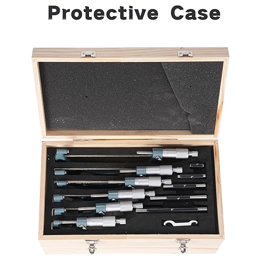 REXBETI 6Pcs Outside Micrometer Set, 0-6" Machinist Micrometer, Ultra-Precision - Image 9