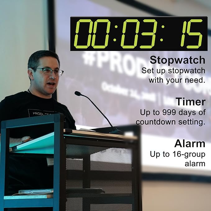 CHKOSDA Digital Wall Clock, Oversize Digital Clock - Image 4