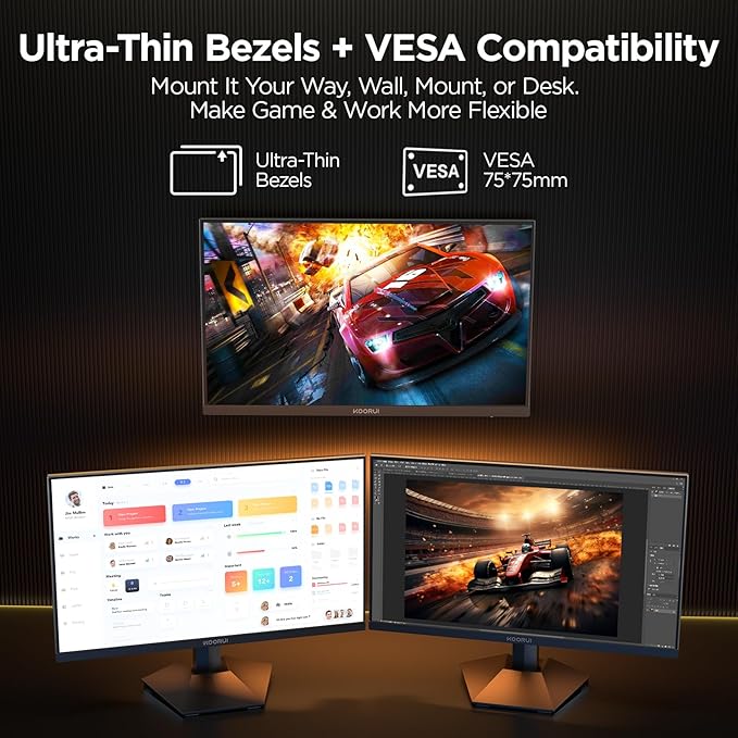 KOORUI 24.5 Inch Gaming Monitor 200Hz, FHD IPS Display, 90% DCI-P3 Color Gamut - Image 7