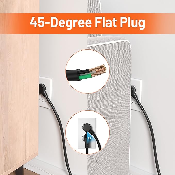 Heavy Duty 6 Outlet Metal Long Power Strip, 2700J Surge Protector - Image 5