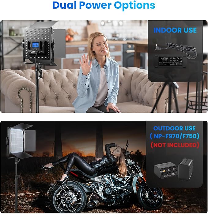 D80 Photography Lighting, 2 Packs LED Video Light - Image 4