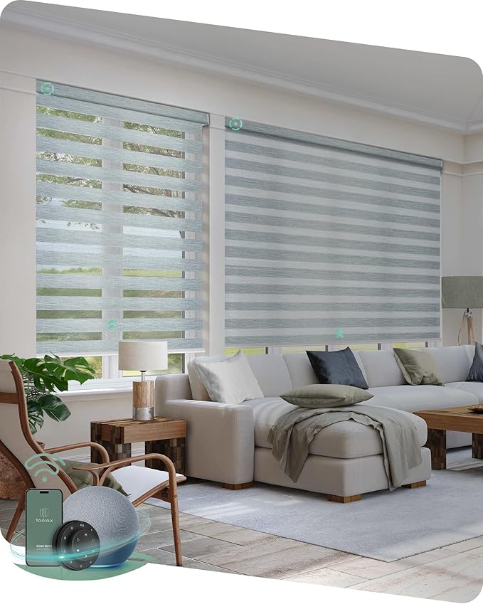Yoolax Motorized Zebra Blinds Works by Yoolax