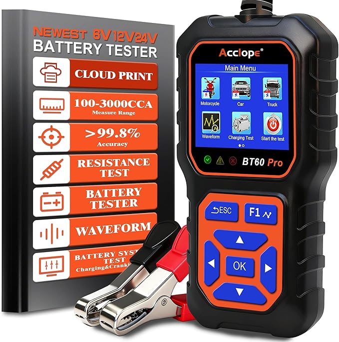 BT60 Pro Acclope Car Battery Tester by Acclope