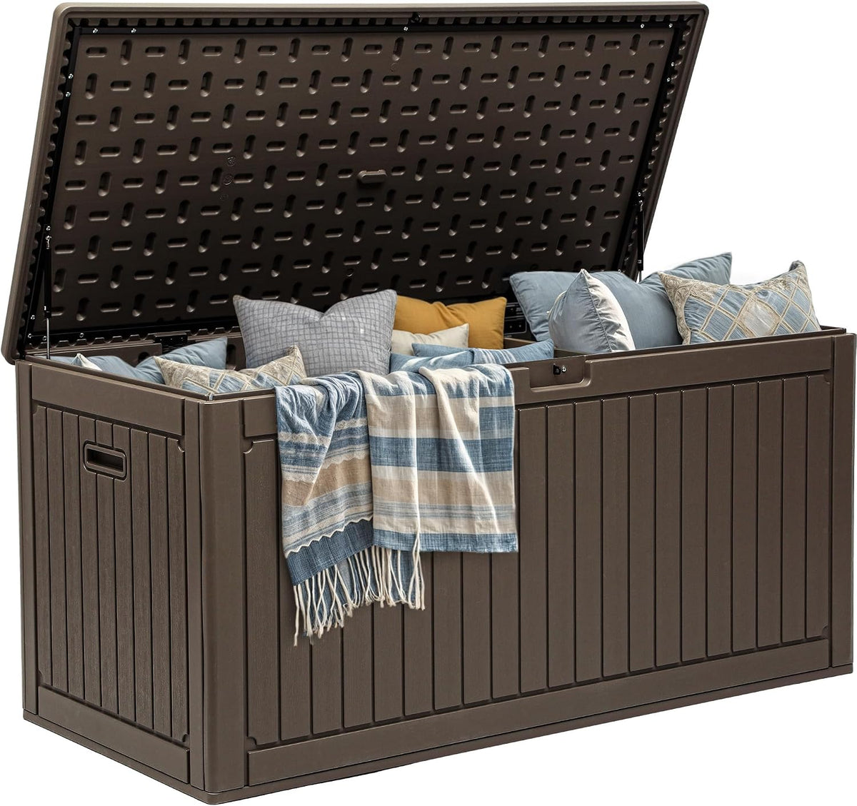 yitahome 320 gallon double-wall deck box with divider, main product view