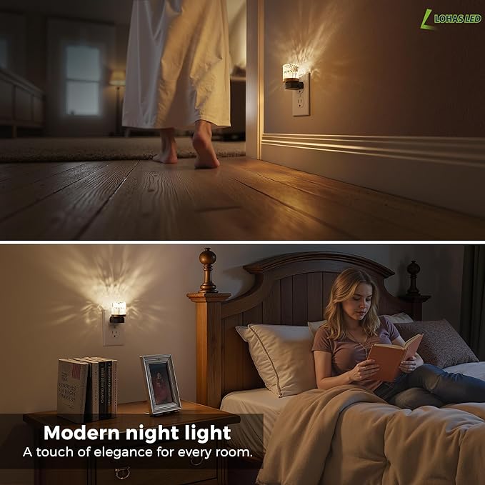 L LOHAS LED Night Light, 2 Pack Night Lights Plug into Wall, 3000K Soft Light - Image 5