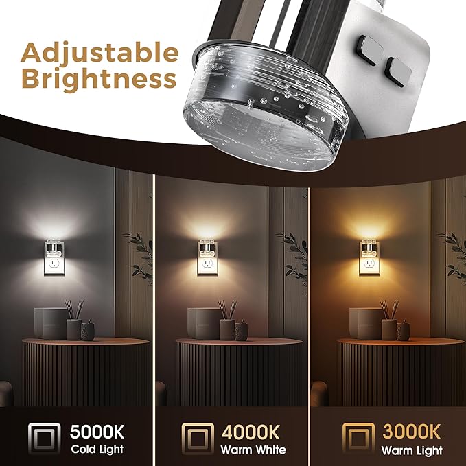 L LOHAS LED 3CCT Night Lights Plug into Wall, 3000K/4000k/5000K Adjustable - Image 4