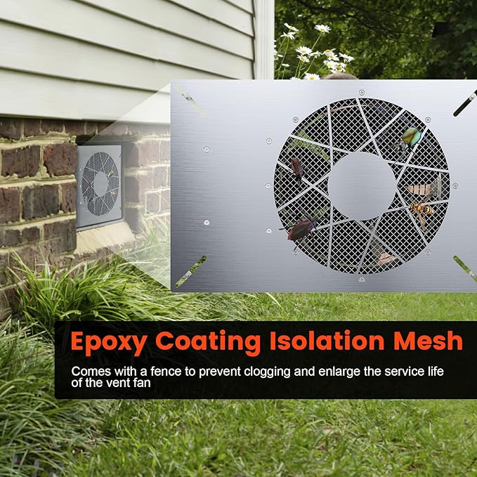 Abestorm 720CFM Crawlspace Ventilation Fans IP-55 Grade Basements Stainless - Image 2