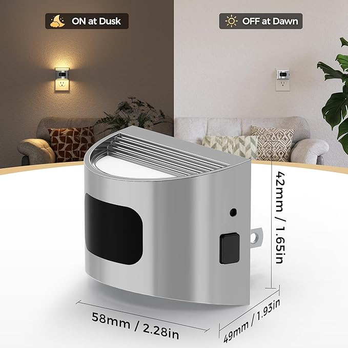 DORESshop LED Night Light, 3 Mode Plug in Night Light - Image 8