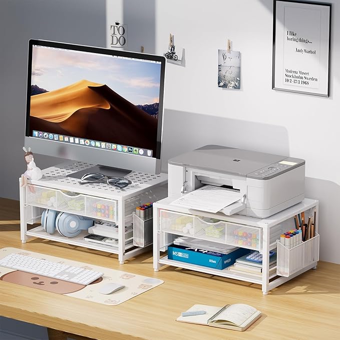 Marbrasse Metal Printer Stand for Desk - Image 4