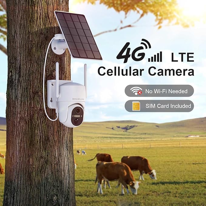 HOSAFE.COM No WiFi Security Cameras Wireless Outdoor, 4G LTE Cellular Security - Image 2