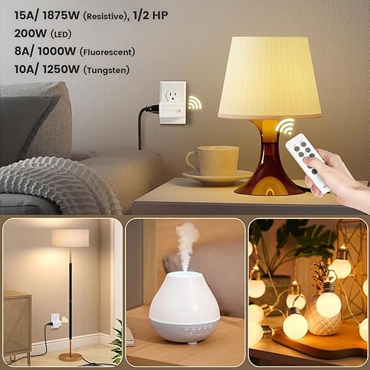 SURAIELEC Remote Control Outlet, Wireless Remote Light Switch, 100 FT, - Image 7